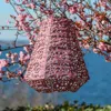 The Company Store Soji™ Stella Prism Solar Outdoor Lantern, Floral, Pattern Print, 11" In Purple