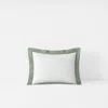 The Company Store Solid Border Classic Cool Cotton Percale Sham In Multi