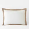 The Company Store Solid Border Classic Cool Cotton Percale Sham In Multi