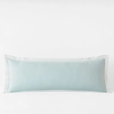 The Company Store Solid Border Classic Cool Cotton Percale Sham In Multi