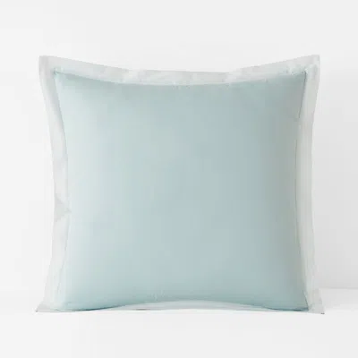The Company Store Solid Border Classic Cool Cotton Percale Sham In Multi