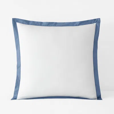 The Company Store Solid Border Classic Cool Cotton Percale Sham In Multi