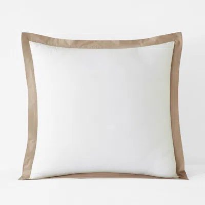 The Company Store Solid Border Classic Cool Cotton Percale Sham In Multi