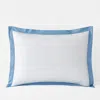 The Company Store Solid Border Classic Cool Cotton Percale Sham In Multi