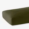 The Company Store Solid Garment Washed Cotton Percale Fitted Bed Sheet In Green