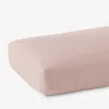 The Company Store Solid Garment Washed Cotton Percale Fitted Bed Sheet In Pink