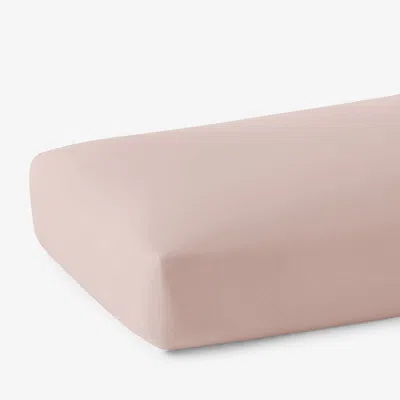 The Company Store Solid Garment Washed Cotton Percale Fitted Bed Sheet In Pink