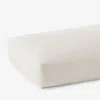 The Company Store Solid Garment Washed Cotton Percale Fitted Bed Sheet In White