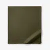 The Company Store Solid Garment Washed Cotton Percale Flat Bed Sheet In Green