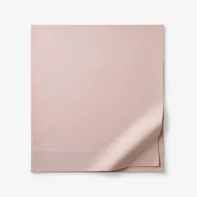 The Company Store Solid Garment Washed Cotton Percale Flat Bed Sheet In Pink