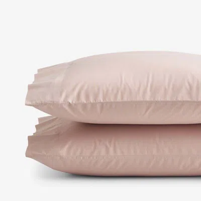 The Company Store Solid Garment Washed Cotton Percale Pillowcase Set In Pink