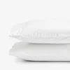 The Company Store Solid Garment Washed Cotton Percale Pillowcase Set In White