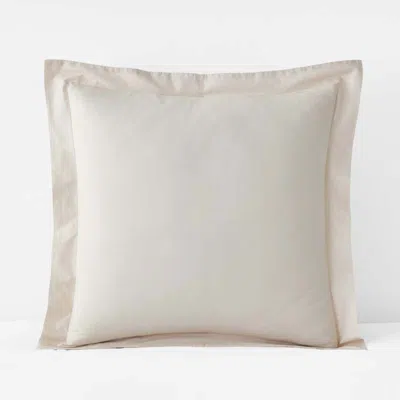 The Company Store Solid Garment Washed Cotton Percale Sham In White