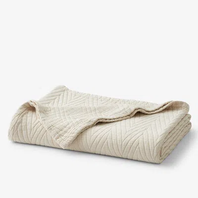 The Company Store Somerset Blanket In Beige/ivory