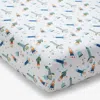 The Company Store Space Adventure Classic Cool Organic Cotton Percale Fitted Crib Sheet