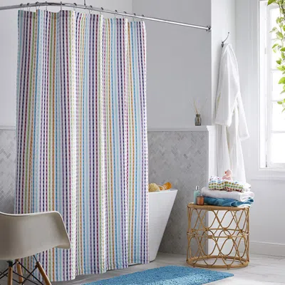 The Company Store Spectrum Shower Curtain In White