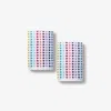 The Company Store Spectrum Washcloths, Geometric, Pattern Print, Set Of 2 In White