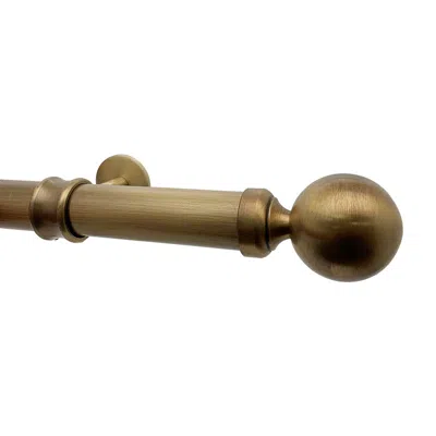 The Company Store Sphere Finial And 1.5" Diameter Rod Set In Yellow