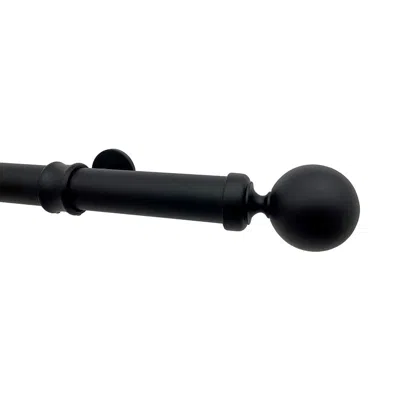 The Company Store Sphere Finial And 1.5" Diameter Rod Set In Brown