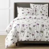 The Company Store Spring Leaf Premium Smooth Wrinkle-free Sateen Comforter In Green/ivory/purple