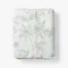 The Company Store Spring Vine Classic Smooth Sateen Fitted Bed Sheet In Green/ivory