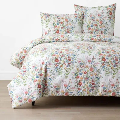 The Company Store Springtime Bouquets Duvet Cover In White