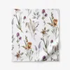 The Company Store Stem Florals Premium Smooth Wrinkle-free Sateen Flat Bed Sheet In Multi