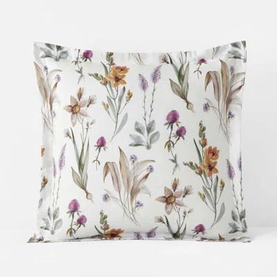 The Company Store Stem Florals Premium Smooth Wrinkle-free Sateen Sham In Multi