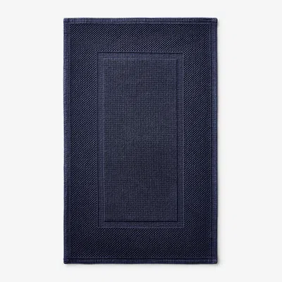 The Company Store Sterling Cotton Bath Mat In Blue