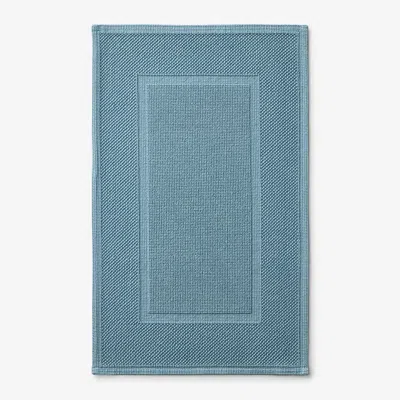 The Company Store Sterling Cotton Bath Mat In Shore Blue