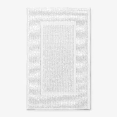 The Company Store Sterling Cotton Bath Mat In White