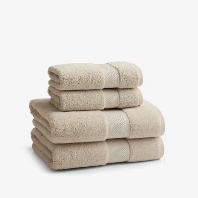 The Company Store Sterling Supima® Cotton 4-piece Bath & Hand Towel Set In Beige