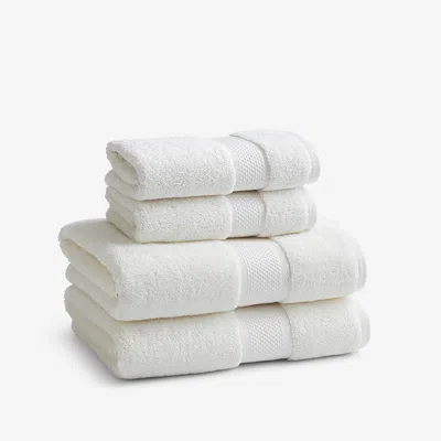 The Company Store Sterling Supima® Cotton 4-piece Bath & Hand Towel Set In Ivory