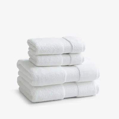 The Company Store Sterling Supima® Cotton 4-piece Bath & Hand Towel Set In White