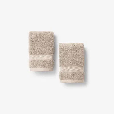 The Company Store Sterling Supima® Cotton Washcloths, Set Of 2 In Beige