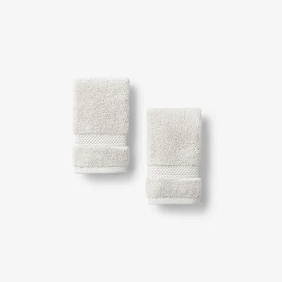 The Company Store Sterling Supima® Cotton Washcloths, Set Of 2 In Ivory