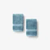 The Company Store Sterling Supima® Cotton Washcloths, Set Of 2 In Shore Blue