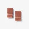 The Company Store Sterling Supima® Cotton Washcloths, Set Of 2 In Terracotta Orange