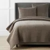 The Company Store Straight Stitch Velvet Quilt In Brown