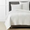 The Company Store Straight Stitch Velvet Quilt In White
