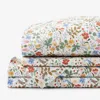 The Company Store Strawberry Fields Classic Cool Cotton Percale Bed Sheet Set In White