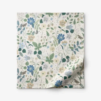 The Company Store Strawberry Fields Classic Cool Cotton Percale Flat Bed Sheet In Multi