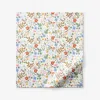 The Company Store Strawberry Fields Classic Cool Cotton Percale Flat Bed Sheet In White