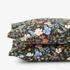 The Company Store Strawberry Fields Classic Cool Cotton Percale Pillowcase Set In Black