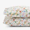 The Company Store Strawberry Fields Classic Cool Cotton Percale Pillowcase Set In White