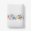 The Company Store Strawberry Fields Embroidered Bath Towel In White