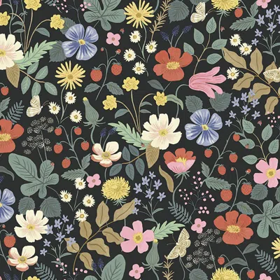 The Company Store Strawberry Fields Traditional Wallpaper In Gray