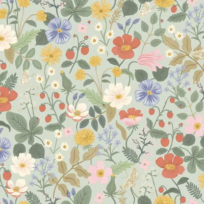 The Company Store Strawberry Fields Traditional Wallpaper In Multi