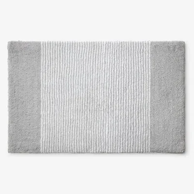 The Company Store Striped Bath Rug In Gray