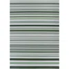 The Company Store Striped Flat Woven Outdoor Rug In Beige/green